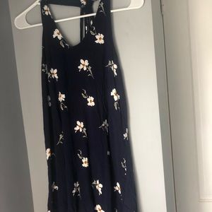 blue flower printed dress from american eagle